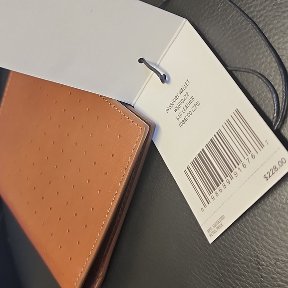 JACK SPADE PASSPORT WALLET W6RU0272 610 LEATHER TABACO 226 - Picture 14 of 15